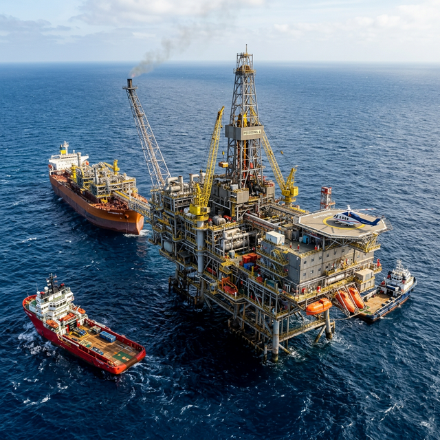 Offshore oil platform project